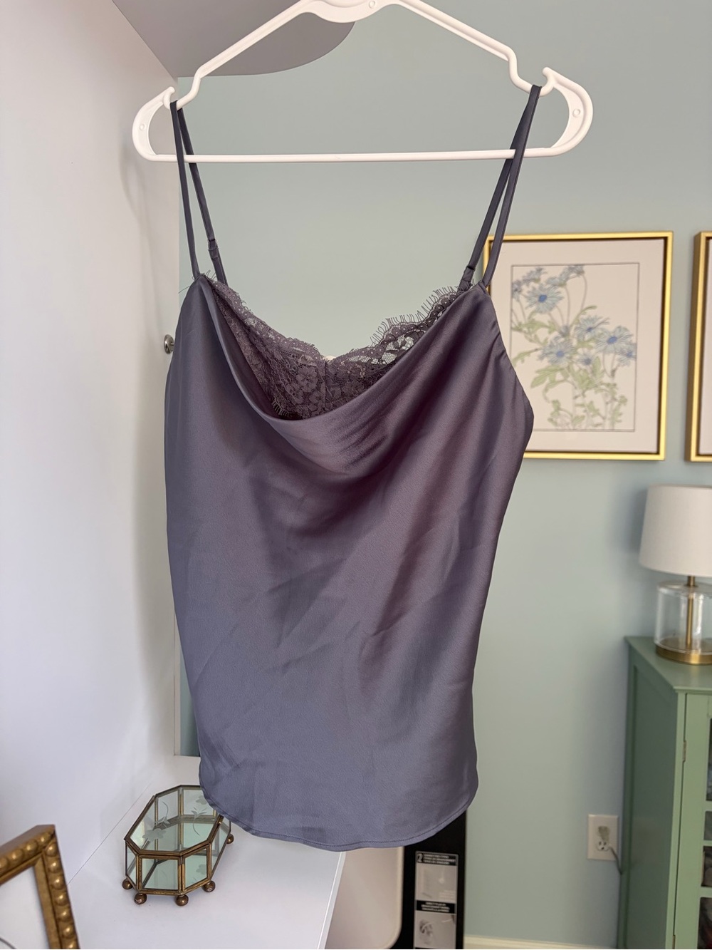 Abercrombie & Fitch Lace-Trim Cowl Neck Cami